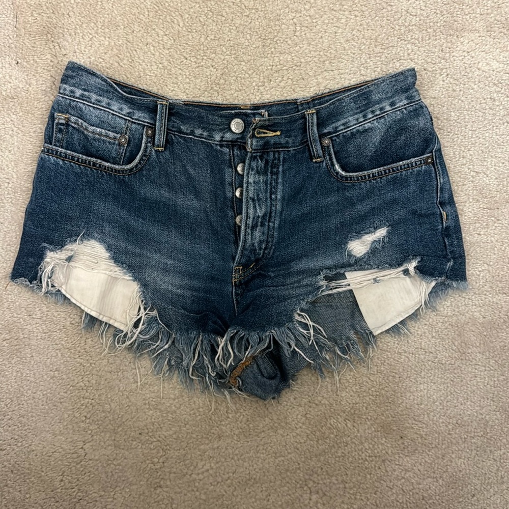 Free People Denim Cut Off Jean Shorts